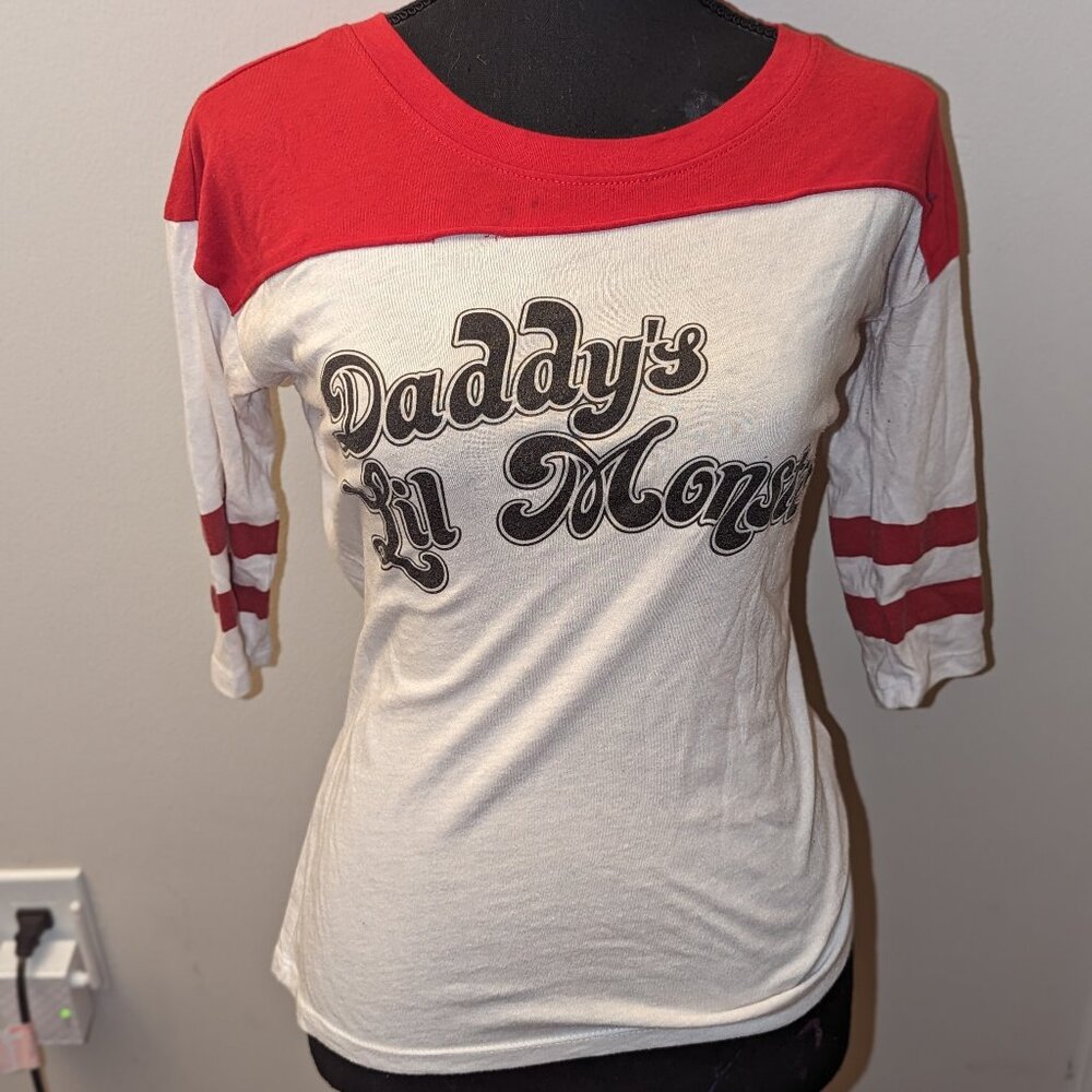 DC Comics Suicide Squad Harley Quinn Daddy's Lil Monster Girls Raglan